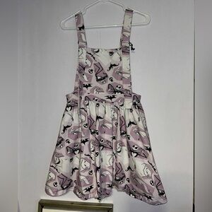 Nightmare Before Christmas Pink and White Patterned Pinafore Dress
